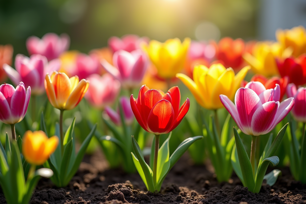fleurs colorées